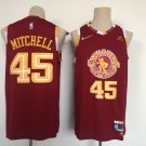 Men's Cavaliers #45 Donovan Mitchell City Jersey Red 75th Anniversary