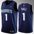 Men's Charlotte Hornets #1 LaMelo Ball Purple Jersey 2023