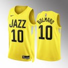 Men's Utah Jazz #10 Leandro Bolmaro Jersey Gold 2023