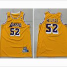 Men's Lakers #52 Jamaal Wilkes Throwback Basketball Jersey Yellow