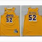 Men's Lakers #52 Jamaal Wilkes Throwback Basketball Jersey Yellow