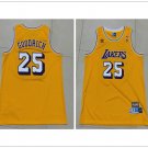 Men's Lakers #25 Gail Goodrich Throwback Basketball Jersey Yellow