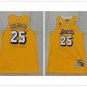 Men's Lakers #25 Gail Goodrich Throwback Basketball Jersey Yellow