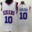Men's Philadelphia 76ers #10 Maurice Cheeks White Throwback Jersey