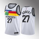 Men's & Youth Timberwolves #27 Rudy Gobert City Jersey White 2023