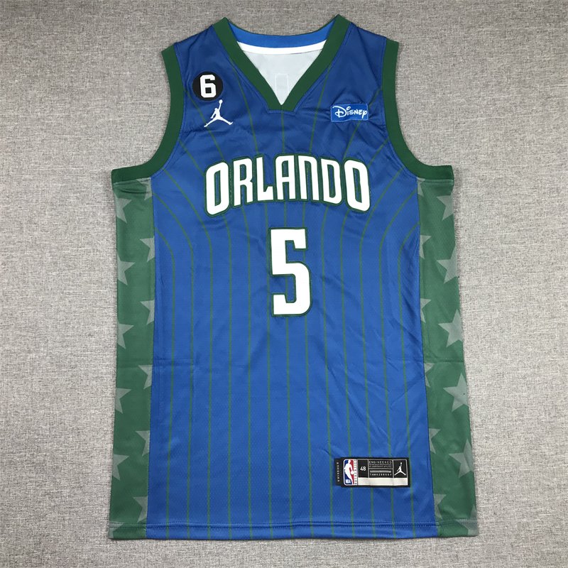 Men's & Youth Magic #5 Paolo Banchero Jersey Blue 2023 Declaratory Edition