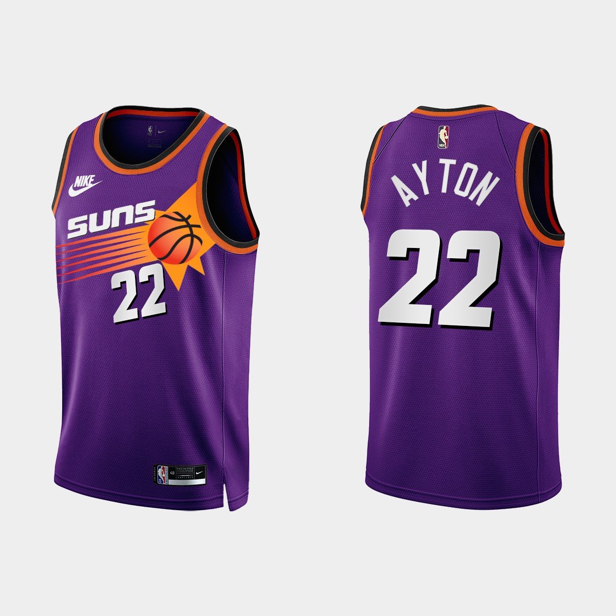 Men's & Youth Suns #22 DeAndre Ayton Throwback Basketball Classic Jersey Purple