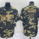 Men's Dodgers #7 Julio Urias Camouflage Jersey USA Flag