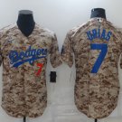 Men's Dodgers #7 Julio Urias cool base Jersey camo