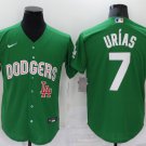 Men's Dodgers #7 Julio Urias cool Base Jersey green