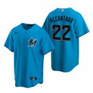 Mens Womens Youth MIA #22 Sandy Alcantara Cool Base Jersey Powder Blue