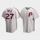 Mens Phillies #27 Aaron Nola cooper base Jersey white