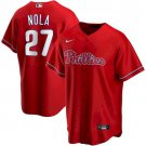 Men's Womens Youth Phillies #27 Aaron Nola Player Jersey Red