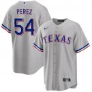 Men's Womens Youth TEX #54 Martin Perez Player Jersey Grey