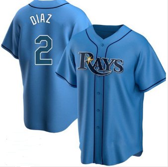 Men's Womens Youth TBR #2 Yandy Diaz Player Jersey Blue