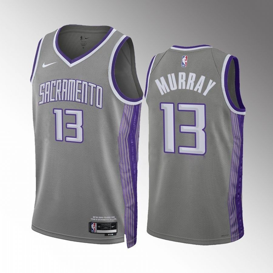 Men's & Youth Kings #13 Keegan Murray City Jersey Gray