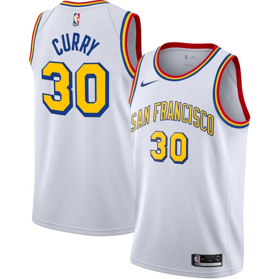 Men's Warriors #30 Stephen Curry SAN FRANCISCO Jersey White