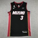 Men's Heat #3 Dwyane Wade Jersey Black 2023