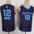 Youth Kids Grizzlies #12 Ja Morant Icon Jersey Navy Blue 2023