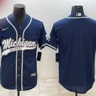 Men's MICHIGAN WOLVERINES College Player Teams Jerseyy Blue