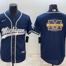 Men's MICHIGAN WOLVERINES College Player Teams Jerseyy Navy Blue