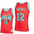 Men's Memphis Grizzlies #12 Ja Morant Red Jersey Retro Stitched