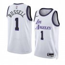 Men's & Youth Lakers #1 D'Angelo Russell City Jersey White Stitched