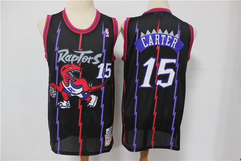 Men's Mitchell Ness Raptors #15 Vince Carter Black Classic Jersey