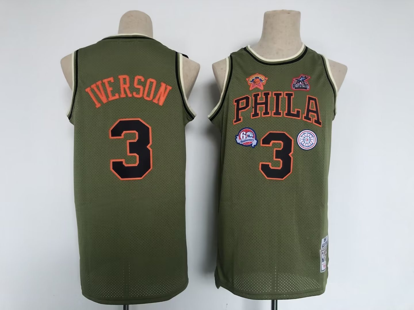 Men's #3 Allen Iverson Mitchell & Ness Fashion Jersey Camo