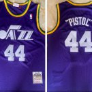 Men's Utah Jazz #44 Pete Maravich Pistol Retro Jersey Purple