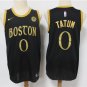 Men's Boston Celtics #0 Jayson Tatum Player Jersey Black Gold