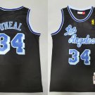 Men's Lakers #34 Shaquille O'Neal Basketball Jersey Black Throwback