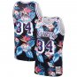 Men's Lakers Mitchell Ness Floral Fashion Shaquille O'Neal Jersey Black