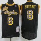 Men's Los Angeles Lakers #8 Kobe Bryant Basketball Jersey Black gold