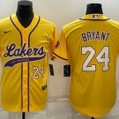 Men's 2023 World Player Cup Co Branded Jersey Gold Lakers #24 Kobe Bryant 4