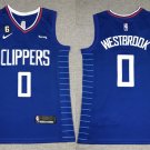 Men's Clippers #0 Russell Westbrook Jersey Blue Icon Edition 2023