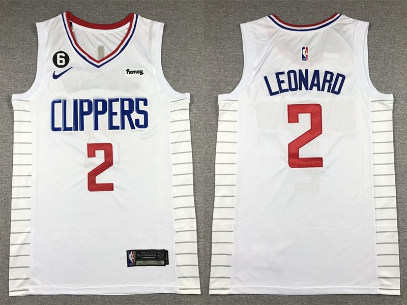 Men's Clippers #2 Kawhi Leonard White Icon Swingman Jersey 2023