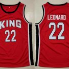 Men's #22 Kawhi Leonard Martin Luther King High School Red Jersey