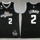 Men's Clippers #2 Kawhi Leonard City Jersey Black 2023 Stitched