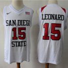 Men's San Diego State #15 Kawhi Leonard White Original Jersey