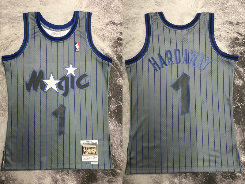 Men's Magic #1 Penny Hardaway Mitchell & Ness Jersey Grey