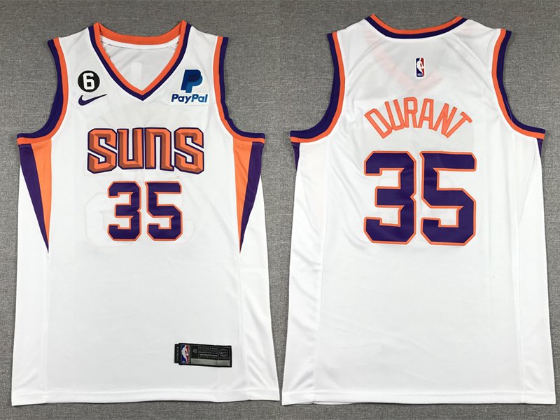 Men's Phoenix Suns #35 Kevin Durant Stitched Jersey White 2023