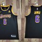 Men's LA Lakers #6 LeBron James Award Edition Jersey Black