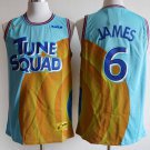 Men's THE TUNE SAUAD Slam Dunk #6 LeBron James Jersey Blue
