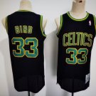 Men's Celtics #33 Larry Bird Classic Reload Basketball Jersey Black Gold