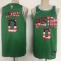 Men's Celtics #0 Jayson Tatum Stitched Jersey Green USA Flag