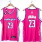Men's Wizards #23 Michael Jordan Jersey City Pink 2023
