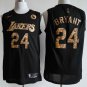 Men's Lakers #24 Kobe Bryant Jersey Black KB Patch New