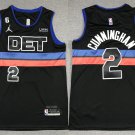 Men's Pistons #2 Cade Cunningham Jersey Black 2023