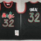 Men's Magic #32 Shaquille O'Neal Black Jersey Lattice Checked Plaid